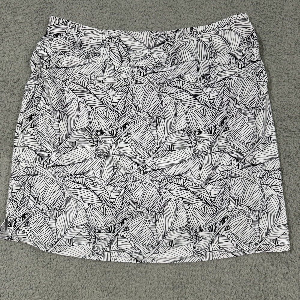 Moteepi Athletic Skirt Skort XL  Black White Longer Length Golf Tennis - Picture 5 of 6
